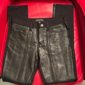 Banana Republic Black Leather Front Pants